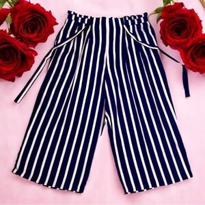 Adrienne Vittadini Wide Leg Elastic Waist With Drawstring Belt NWT